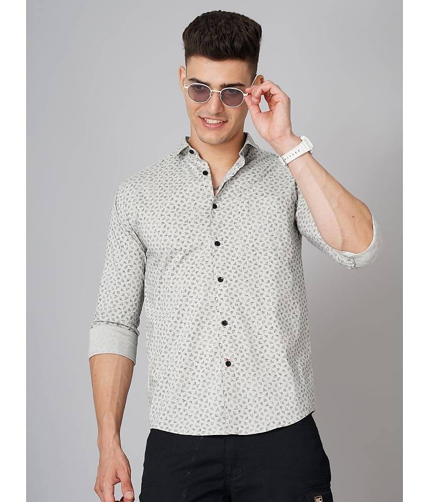 Paul Street - Grey 100% Cotton Slim Fit Men's Casual Shirt ( Pack of 1 )