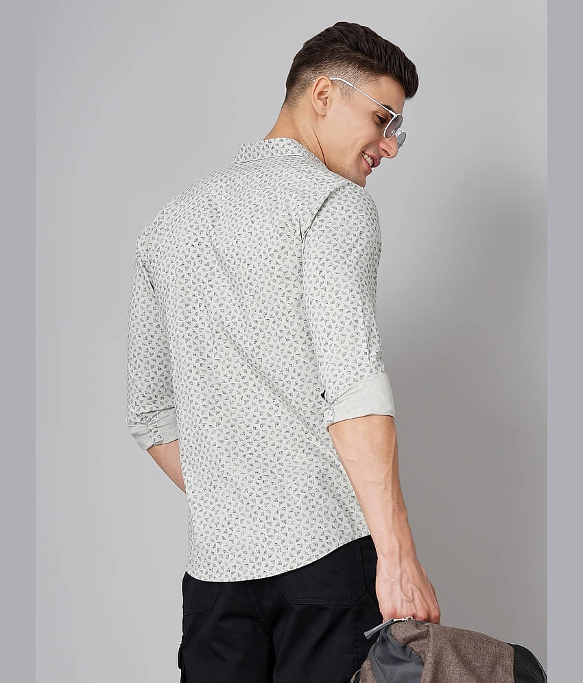 Paul Street - Grey 100% Cotton Slim Fit Men's Casual Shirt ( Pack of 1 )