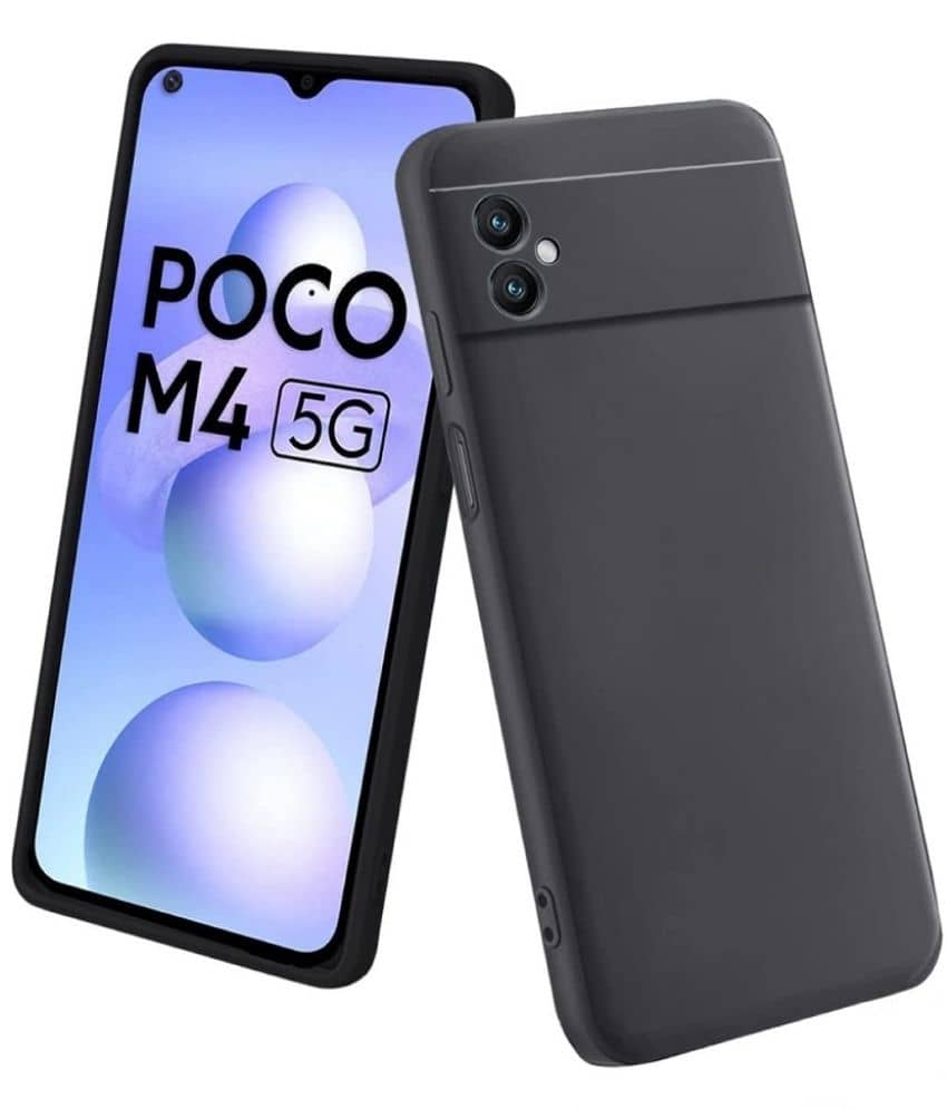 ZAMN - Plain Cases Compatible For Silicon Poco M4 5G ( Pack of 1 )