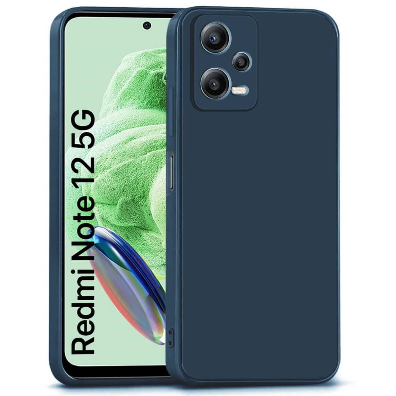 ZAMN - Plain Cases Compatible For Silicon Redmi Note 12 Pro 5G ( Pack of 1 )