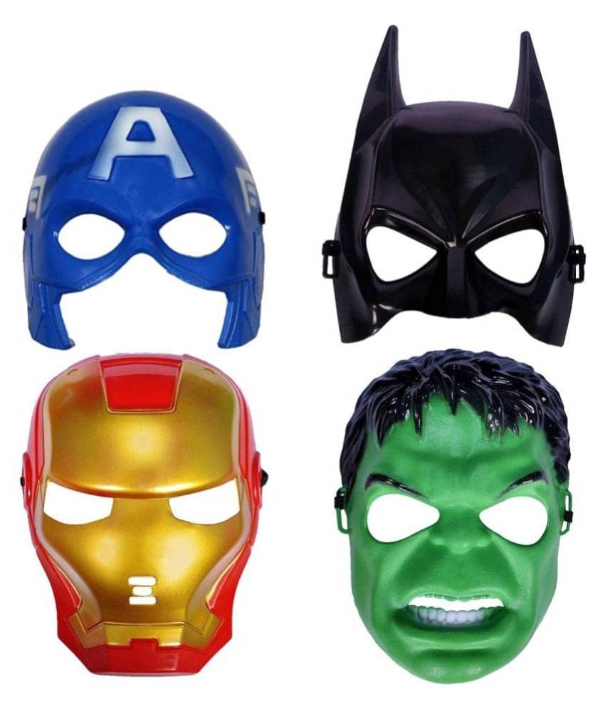     			ZYOZI Party Decoration Super Hero Cartoon Plastic - Avengers Birthday Party Props Return Gift-  Kids 4 Pcs Avengers Heroes Cosplay Boy Girl Toy Hulk, Captain America, Iron Man, Batman- Great Halloween (Set of 4)