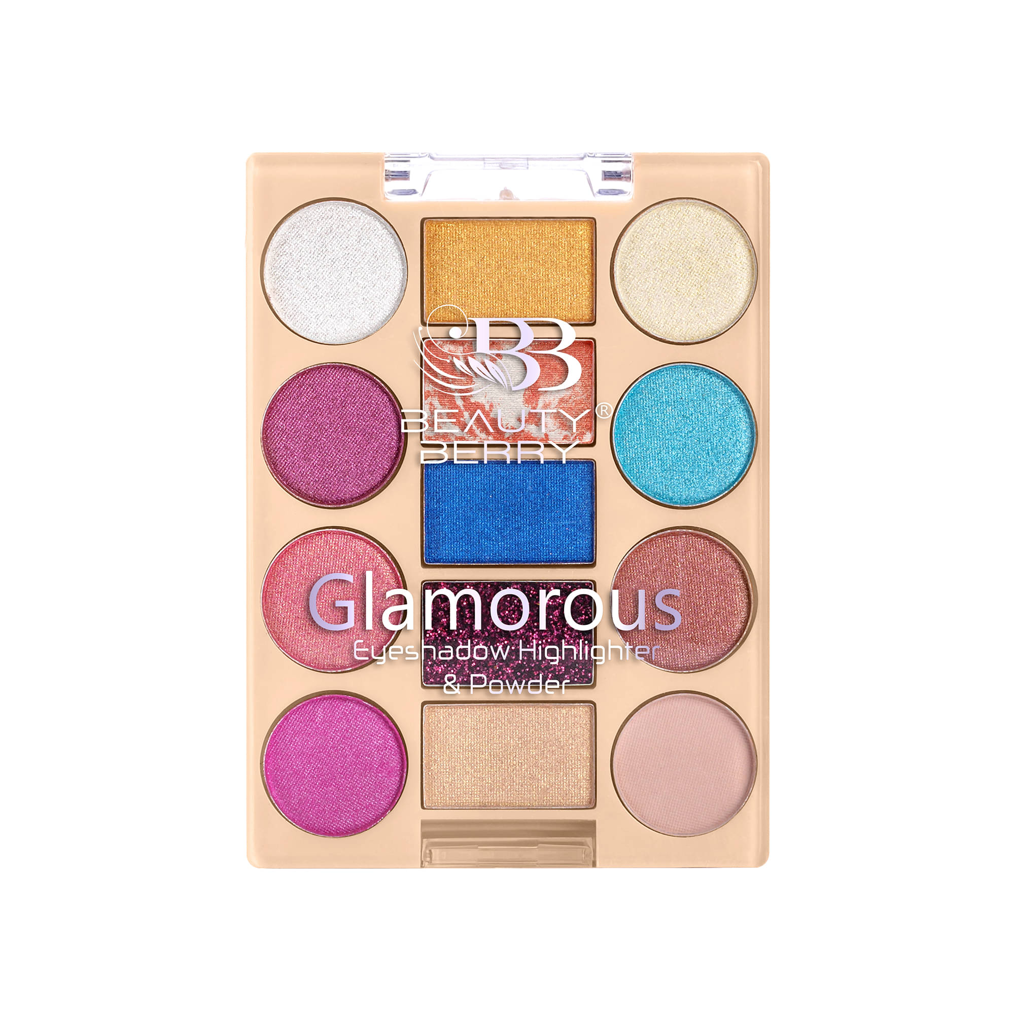     			Beauty Berry Glamorous Eye Shadow Highlighter & Compact Powder (Pack of 1)