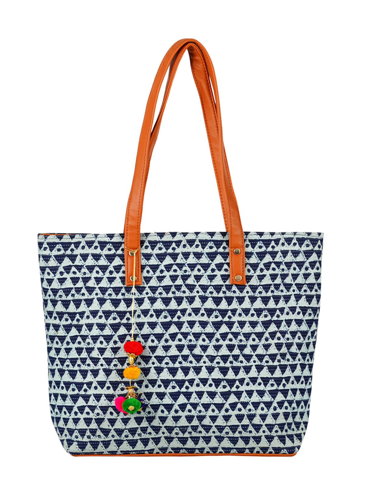    			Bulbul - Blue Faux Leather Shoulder Bag