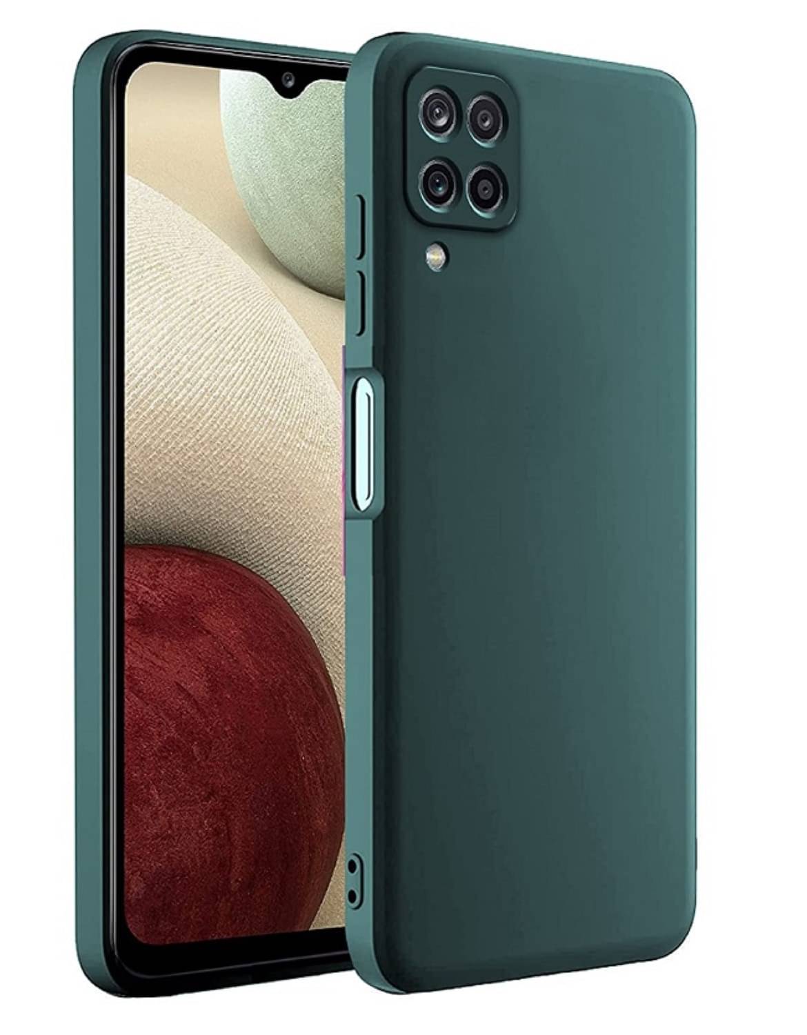     			Case Vault Covers - Plain Cases Compatible For Silicon Samsung Galaxy A12 ( Pack of 1 )