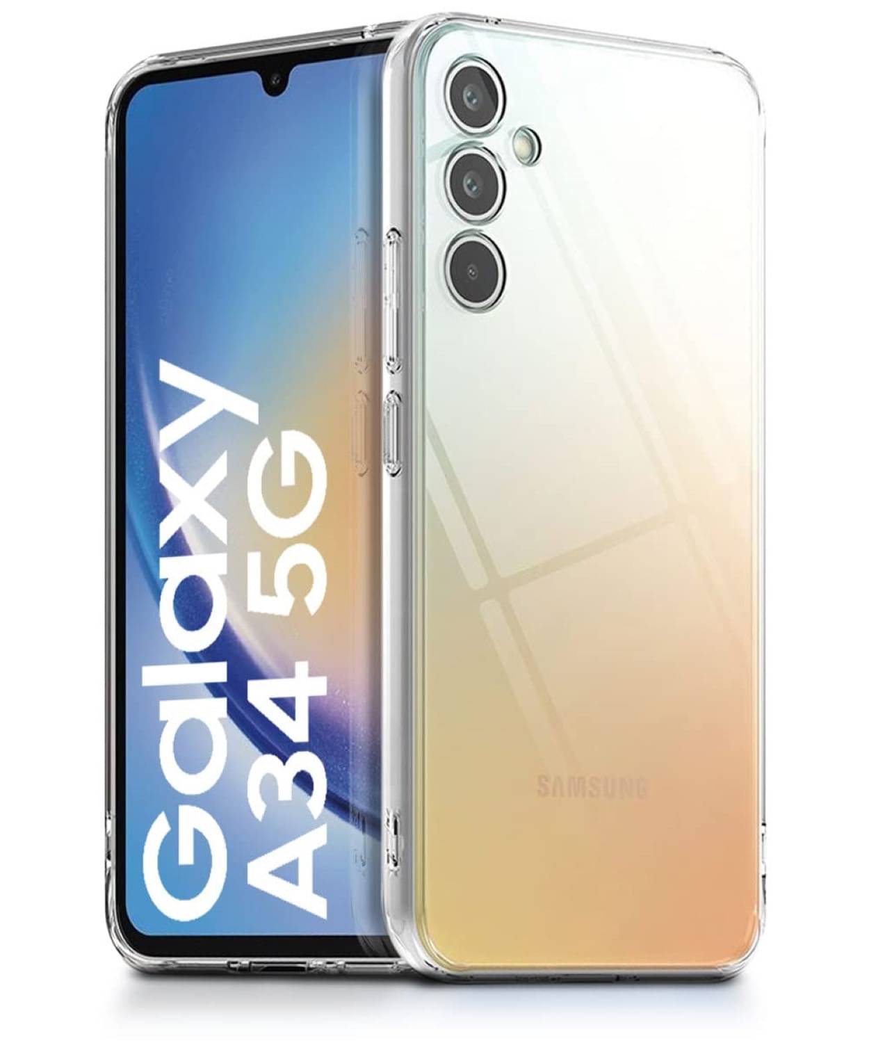     			Case Vault Covers - Plain Cases Compatible For Silicon Samsung Galaxy A34 5G ( Pack of 1 )