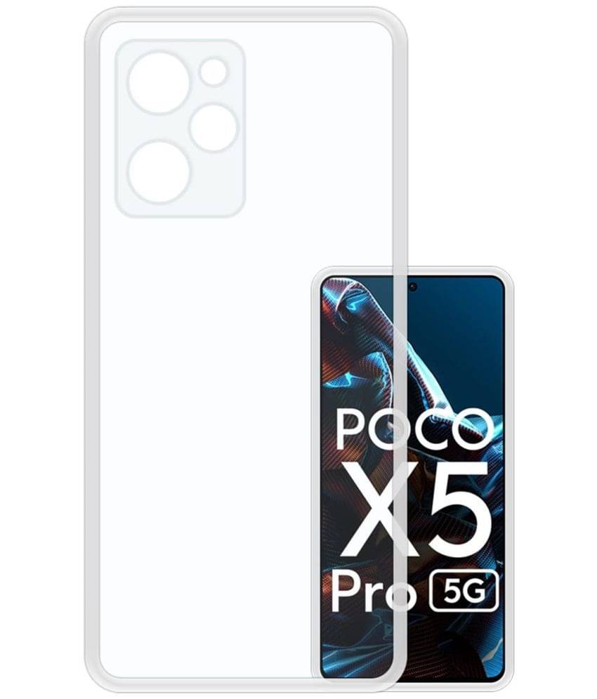     			Case Vault Covers - Plain Cases Compatible For Silicon Poco X5 pro ( Pack of 1 )