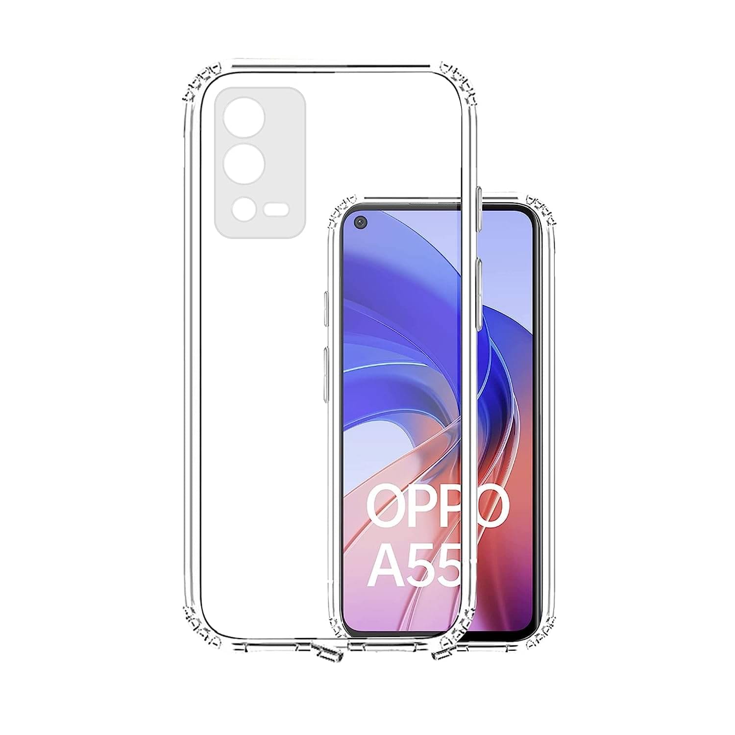     			Case Vault Covers - Silicon Soft cases Compatible For Silicon Oppo A55 4G ( Pack of 1 )