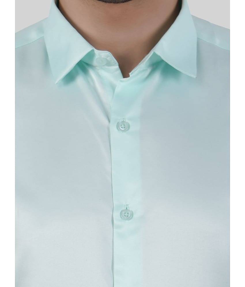 Comey Satin Slim Fit Solids Full Sleeves Men's Casual Shirt - Green ( Pack of 1 )