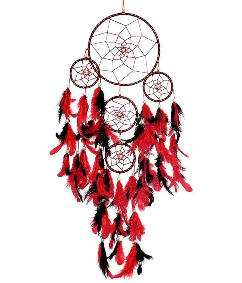 DHRUVTAR - Multicolor Feather Dream Catcher - Pack of 1 ( 55 X 15 cms ) DHRUVTAR - Multicolor Feather Dream Catcher - Pack of 1 ( 55 X 15 cms )