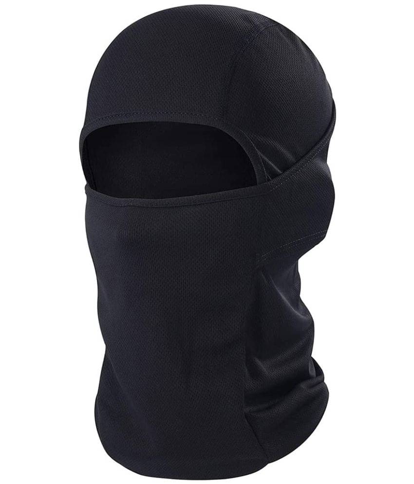     			PROGIENCE Unisex Balaclava, Anti Pollution Face Cover, Helmet Liner, Sweat Wicking 4-Way Stretch, Quick Dry, Biking, Cycling & Running Safety Cover (Black, 37 x 23 x 2 cm, Free Size)