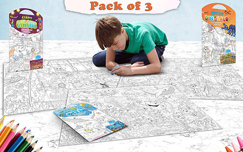 GIANT CIRCUS COLOURING POSTER, GIANT DINOSAUR COLOURING POSTER and GIANT UNDER THE OCEAN COLOURING POSTER | Combo pack of 3 Posters I Giant Coloring Posters Jumbo Pack GIANT CIRCUS COLOURING POSTER, GIANT DINOSAUR COLOURING POSTER and GIANT UNDER THE OCEAN COLOURING POSTER | Combo pack of 3 Posters I Giant Coloring Posters Jumbo Pack