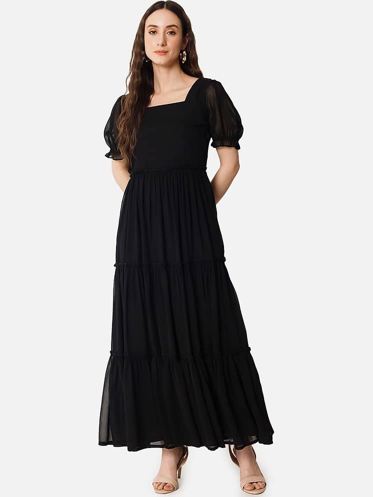 Ladies Dresses Raabta Fashion Black Georgette Dresses Buy Raabta Fashion Women Black Georgette Western Wear Maxi Ladies Dresses Raabta Fashion Black Georgette Dresses Buy Raabta Fashion Women Black Georgette Western Wear Maxi