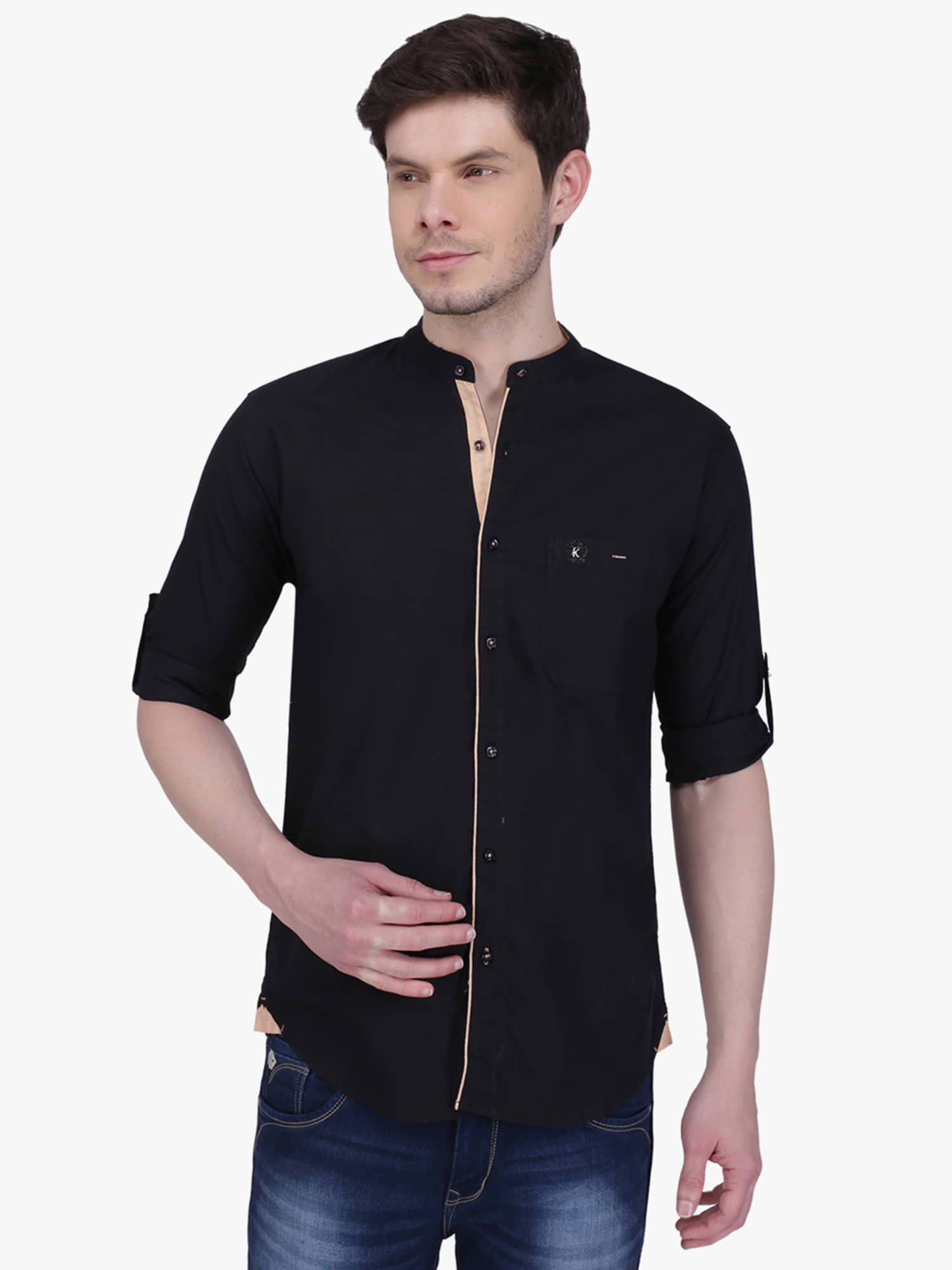 Kuons Avenue - Black Linen Slim Fit Men's Casual Shirt ( Pack of 1 )