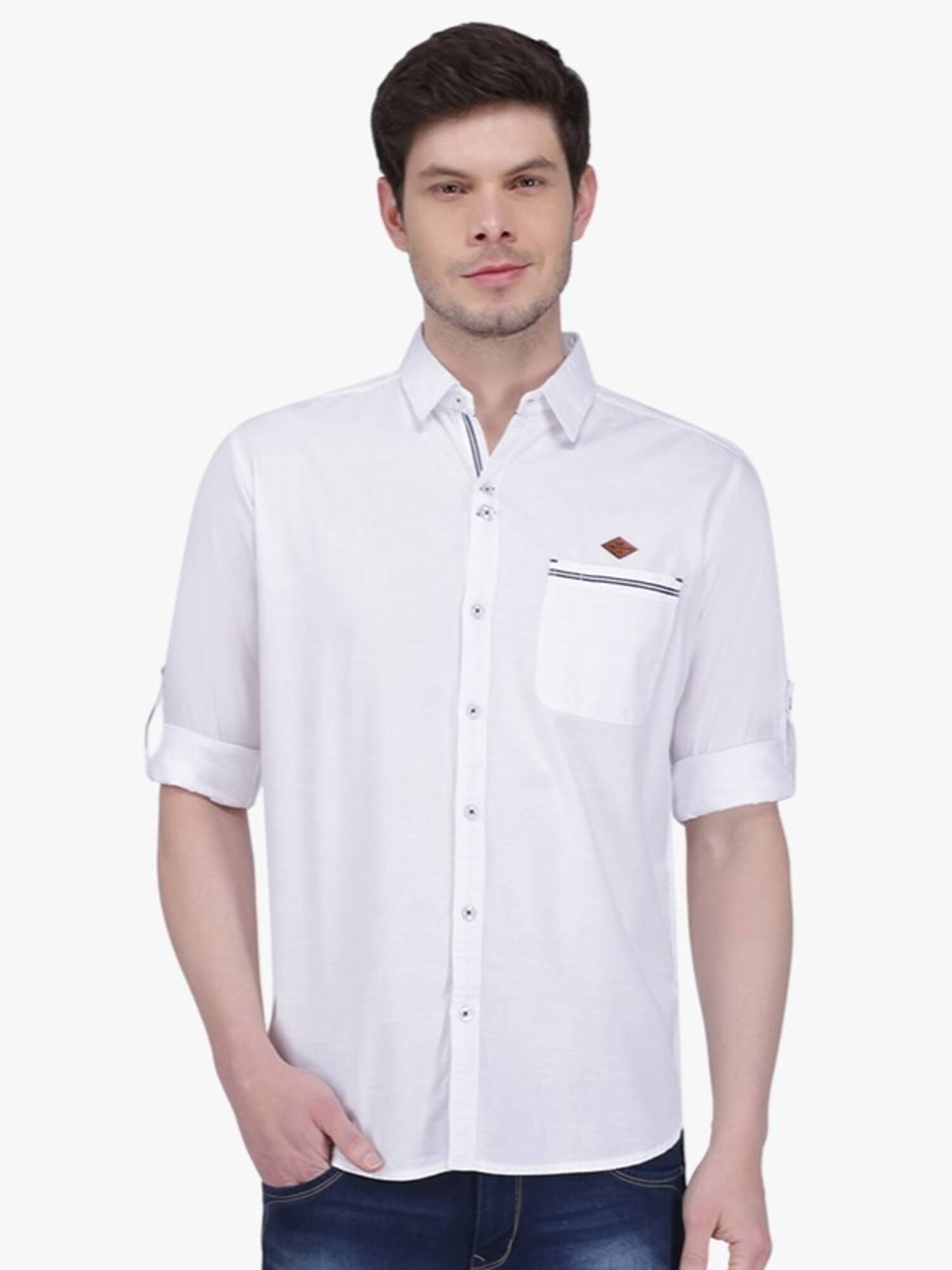 Kuons Avenue - White Linen Slim Fit Men's Casual Shirt ( Pack of 1 ) Kuons Avenue - White Linen Slim Fit Men's Casual Shirt ( Pack of 1 )