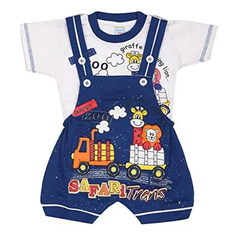 NammaBaby Pack of 1 Unisex for Baby Cotton Dungaree Sets ( White ) NammaBaby Pack of 1 Unisex for Baby Cotton Dungaree Sets ( White )