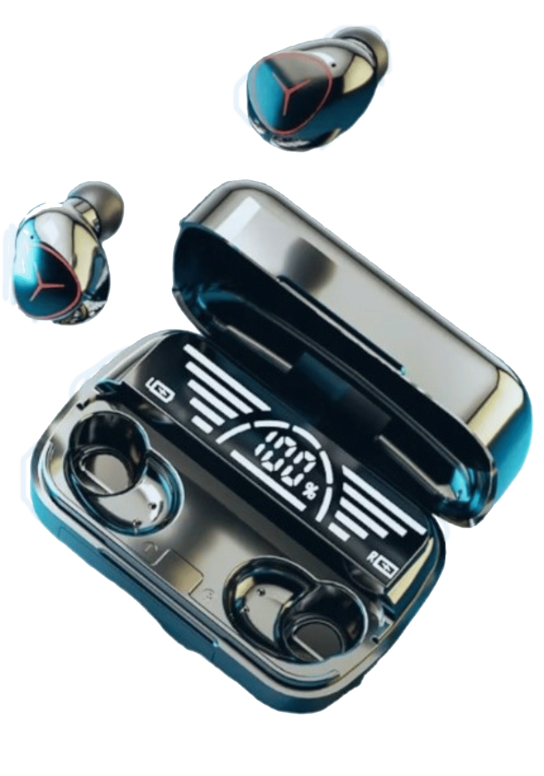     			VEhop PowerBank Earbuds Bluetooth True Wireless (TWS) In Ear 45 Hours Playback Fast charging,Powerfull bass IPX4(Splash & Sweat Proof) Black