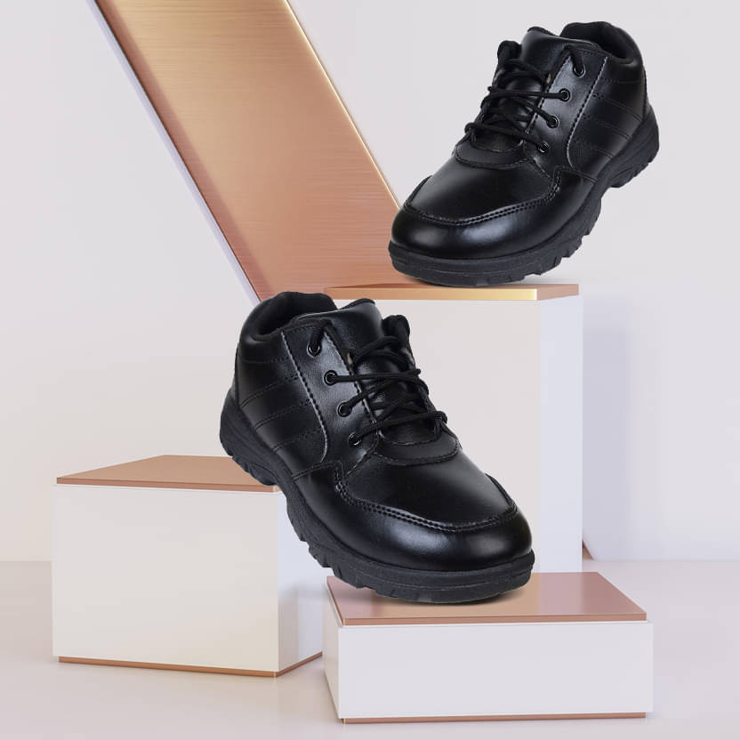 Ajanta - Black Boy's School Shoes ( 1 Pair ) Ajanta - Black Boy's School Shoes ( 1 Pair )