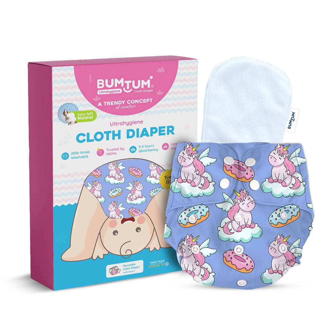 BUMTUM - Reusable Cloth Nappy With Insert ( Pack of 1 ) BUMTUM - Reusable Cloth Nappy With Insert ( Pack of 1 )