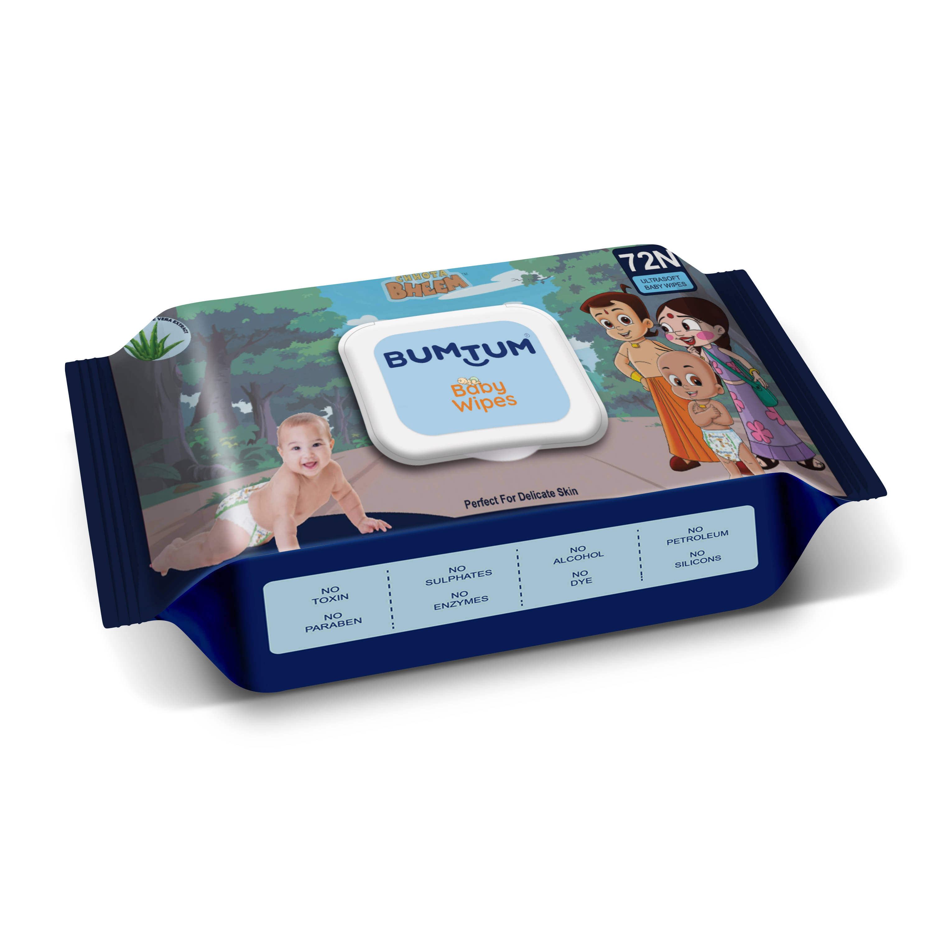     			BUMTUM - Scented Wet wipes For Babies ( Pack of 1 )