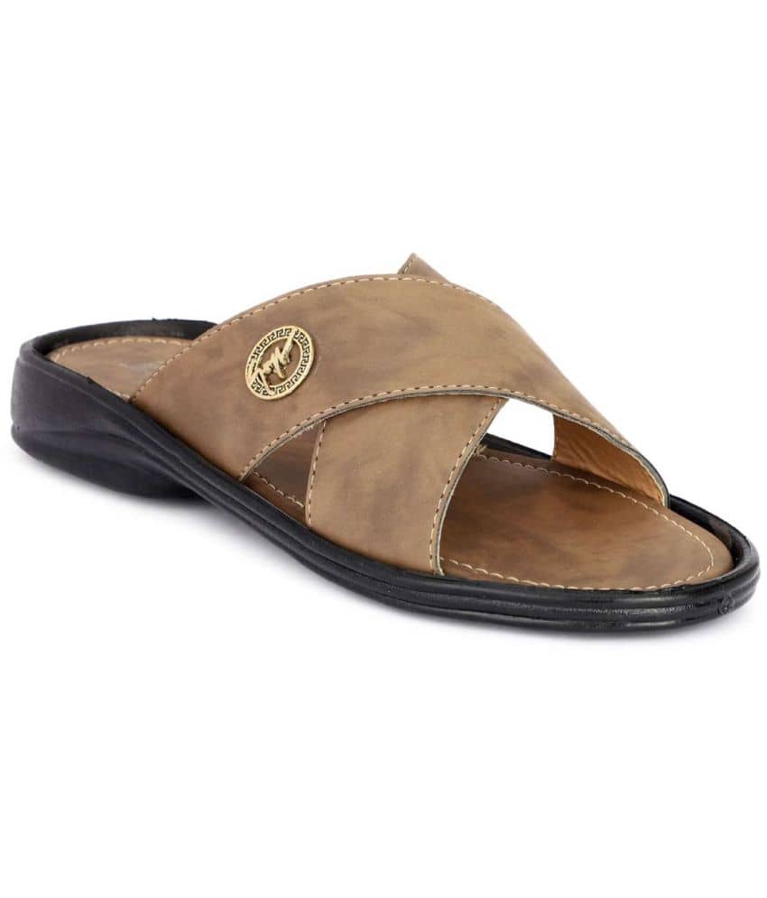 Buxton - Brown Men's Leather Slipper