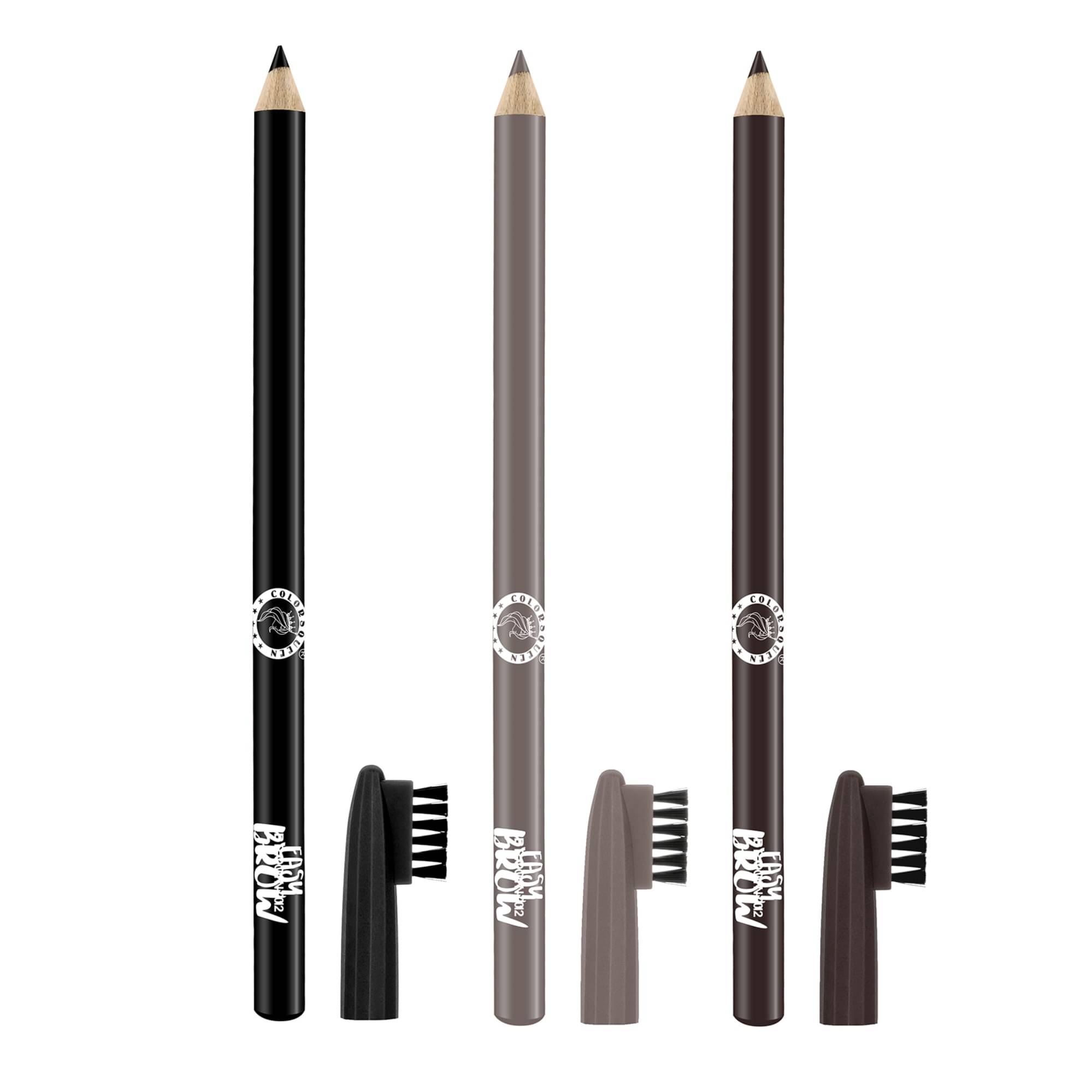     			Colors Queen Easy Brow Pencil Black, Brown, Dark Brown Black Brown Dark Brown Brow Pencil Black 9 g