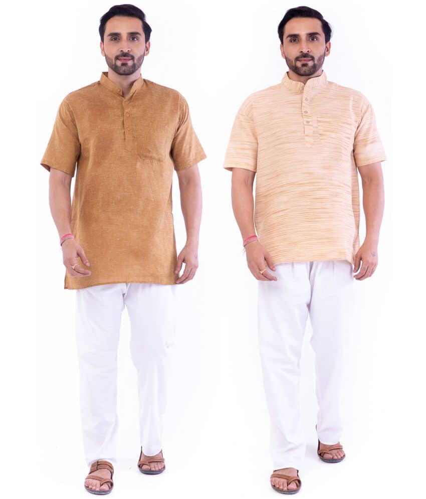 DESHBANDHU DBK - Multi Cotton Men's Regular Kurta ( Pack of 2 ) - Kurtas & Kurta Sets | Buy online on ZillyBuy