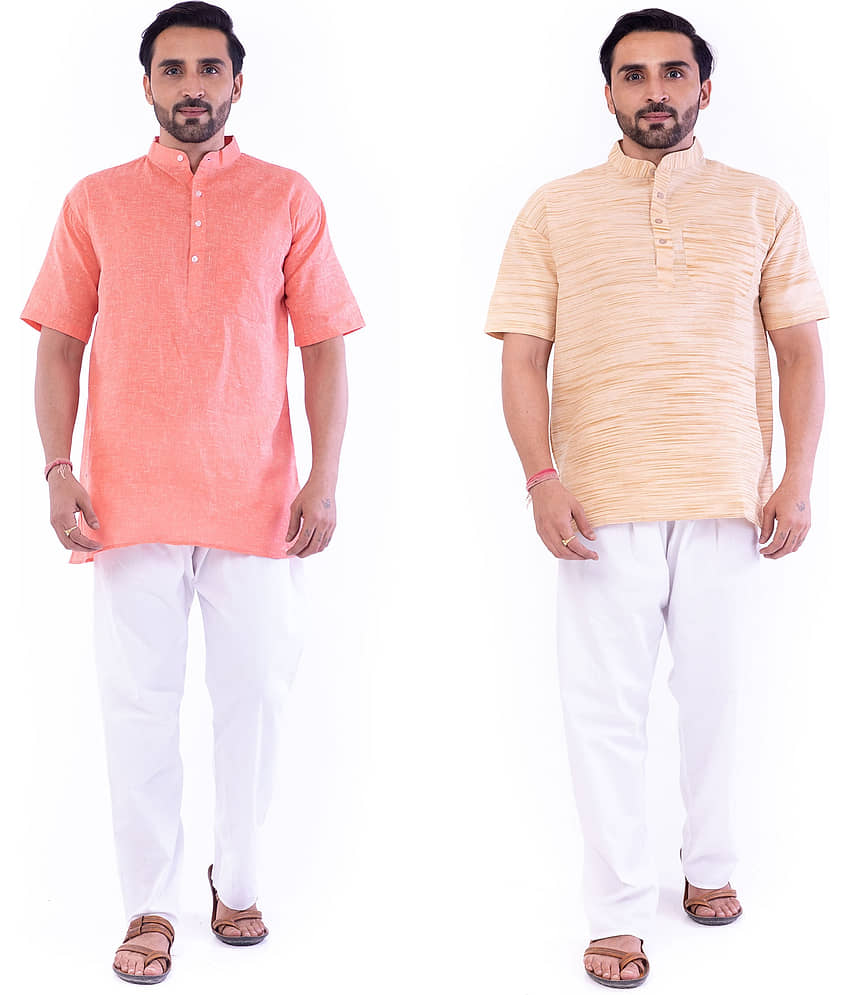 DESHBANDHU DBK - Multi Cotton Men's Regular Kurta ( Pack of 2 ) - Kurtas & Kurta Sets | Buy online on ZillyBuy