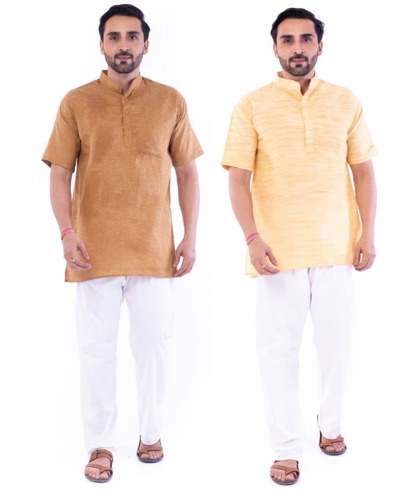 DESHBANDHU DBK - Multi Cotton Men's Regular Kurta ( Pack of 2 ) - Kurtas & Kurta Sets | Buy online on ZillyBuy