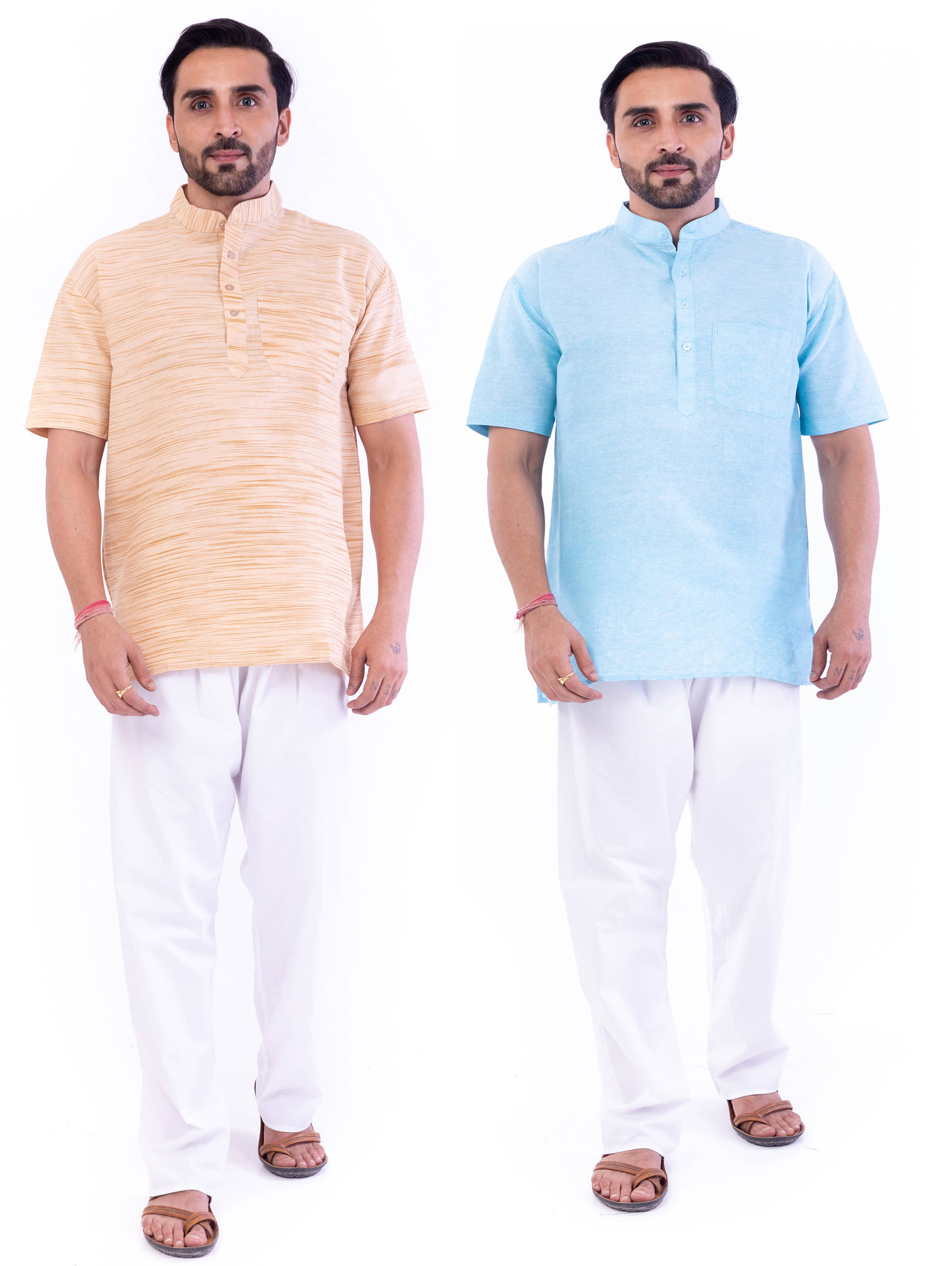 DESHBANDHU DBK - Muticolor Cotton Men's Regular Kurta ( Pack of 2 ) DESHBANDHU DBK - Muticolor Cotton Men's Regular Kurta ( Pack of 2 )