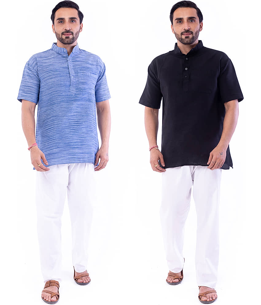 DESHBANDHU DBK - Muticolor Cotton Men's Regular Kurta ( Pack of 2 ) - Kurtas & Kurta Sets | Buy online on ZillyBuy