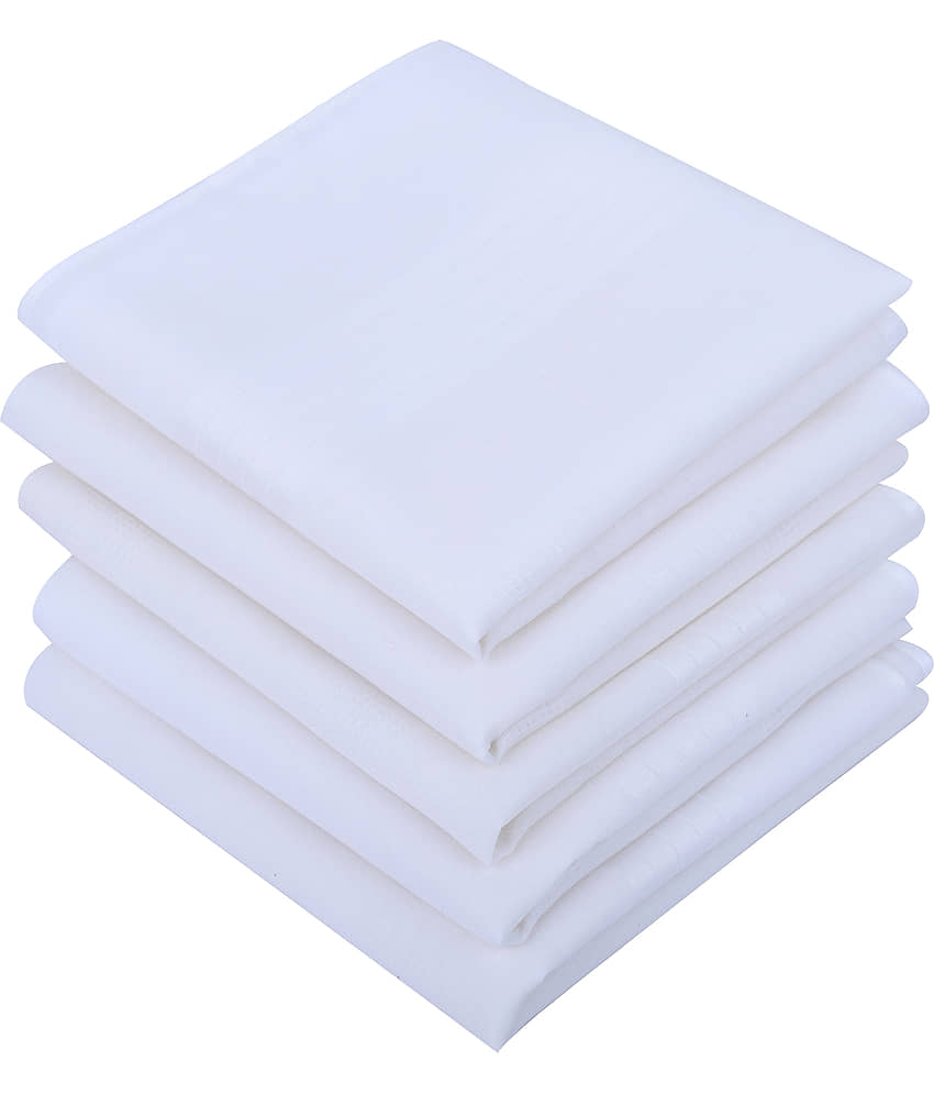 Dollar - White Cotton Men's Handkerchief ( Pack of 5 ) - Jewellery Sets | Buy online on ZillyBuy