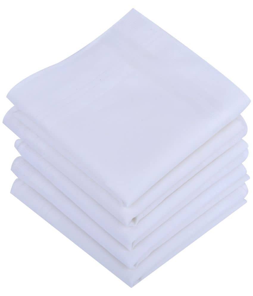 Dollar - White Cotton Men's Handkerchief ( Pack of 5 ) - Jewellery Sets | Buy online on ZillyBuy