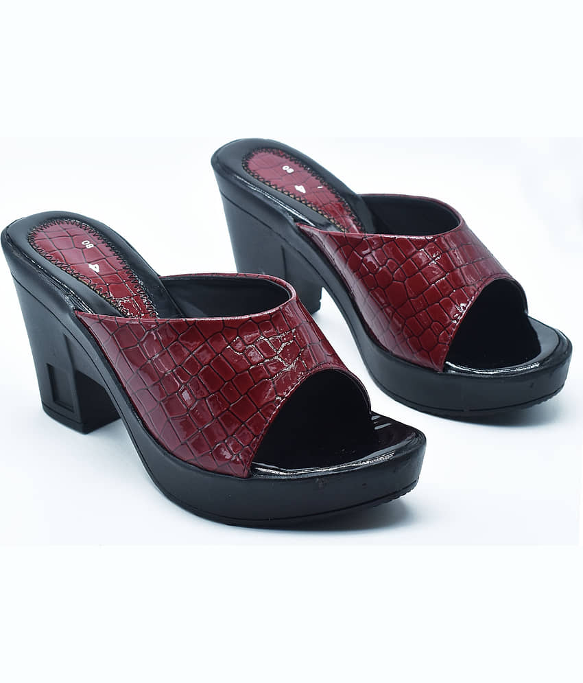 Dream Makers - Red Women's Slip On Heels - Heels | Buy online on ZillyBuy