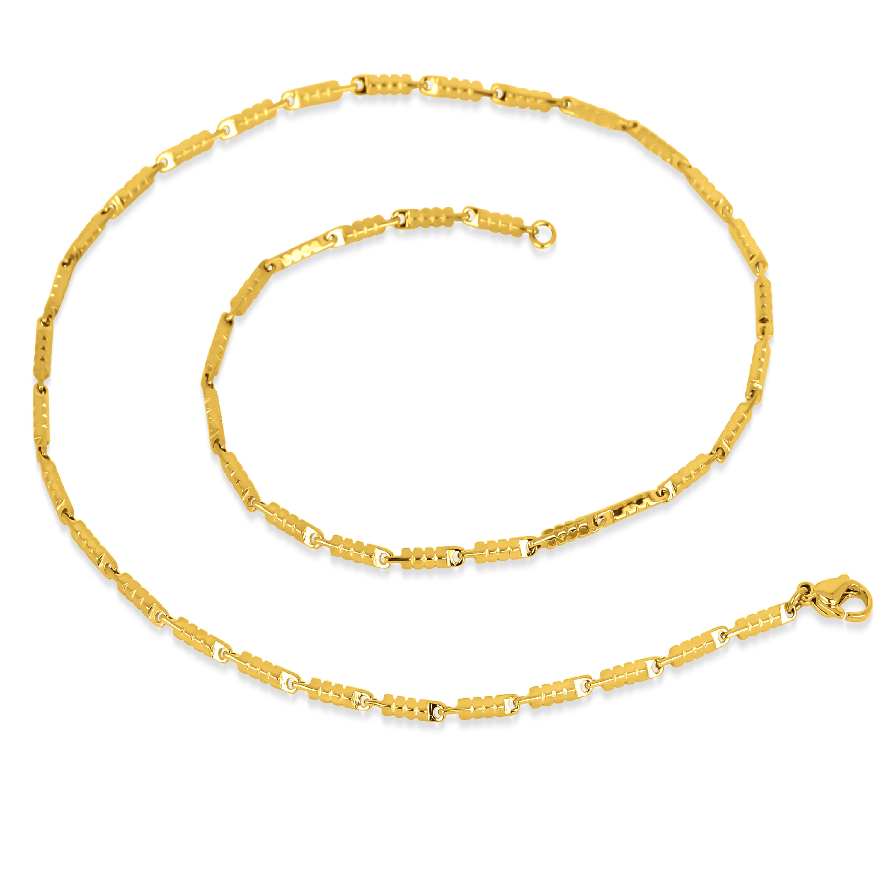 FASHION FRILL Gold Plated Chain ( Set of 1 ) FASHION FRILL Gold Plated Chain ( Set of 1 )