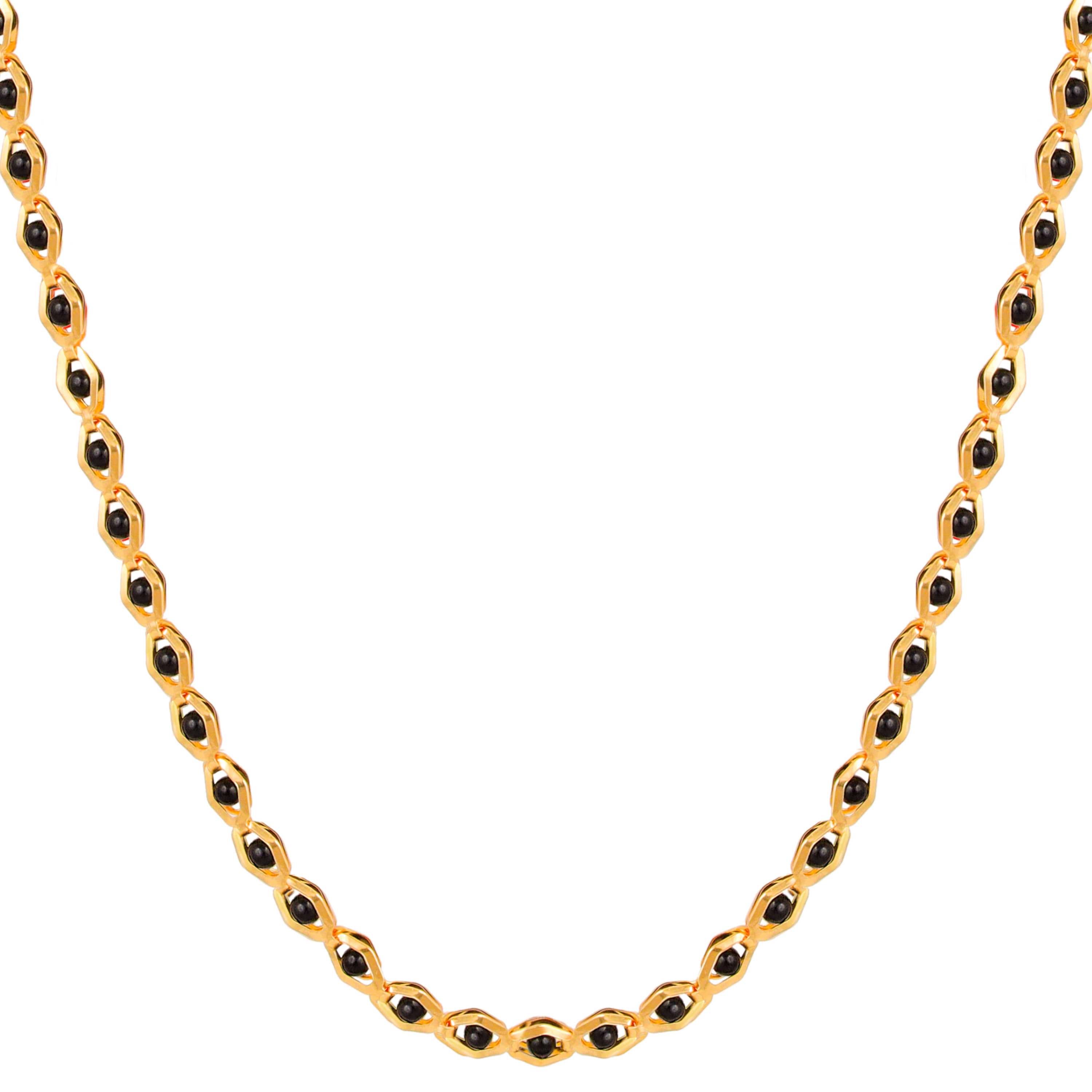 FASHION FRILL Gold Plated Chain ( Set of 1 )