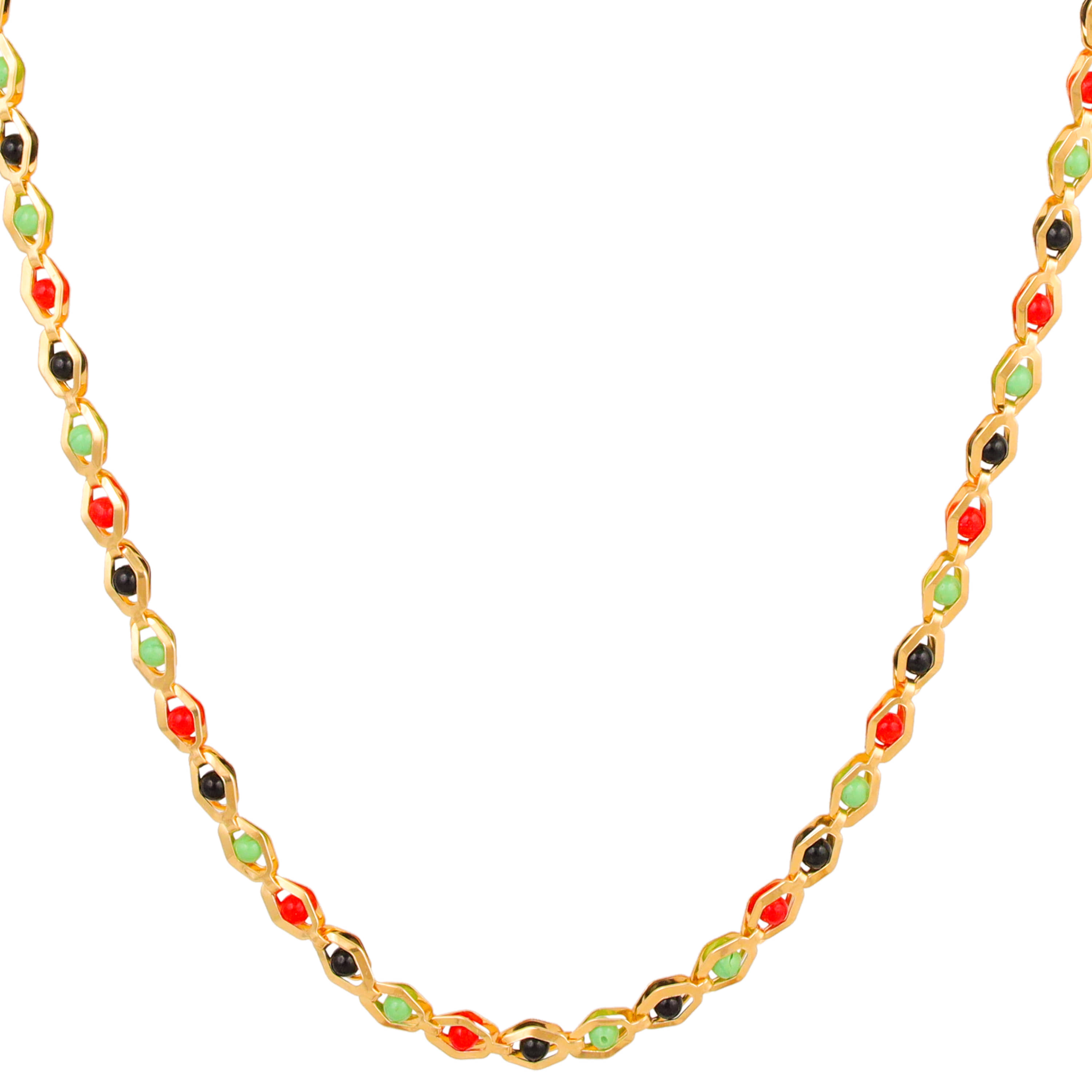 FASHION FRILL Gold Plated Chain ( Set of 1 )