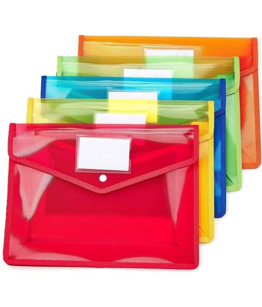     			G P SALES - Multicolor Button Folder ( Pack of 5 )
