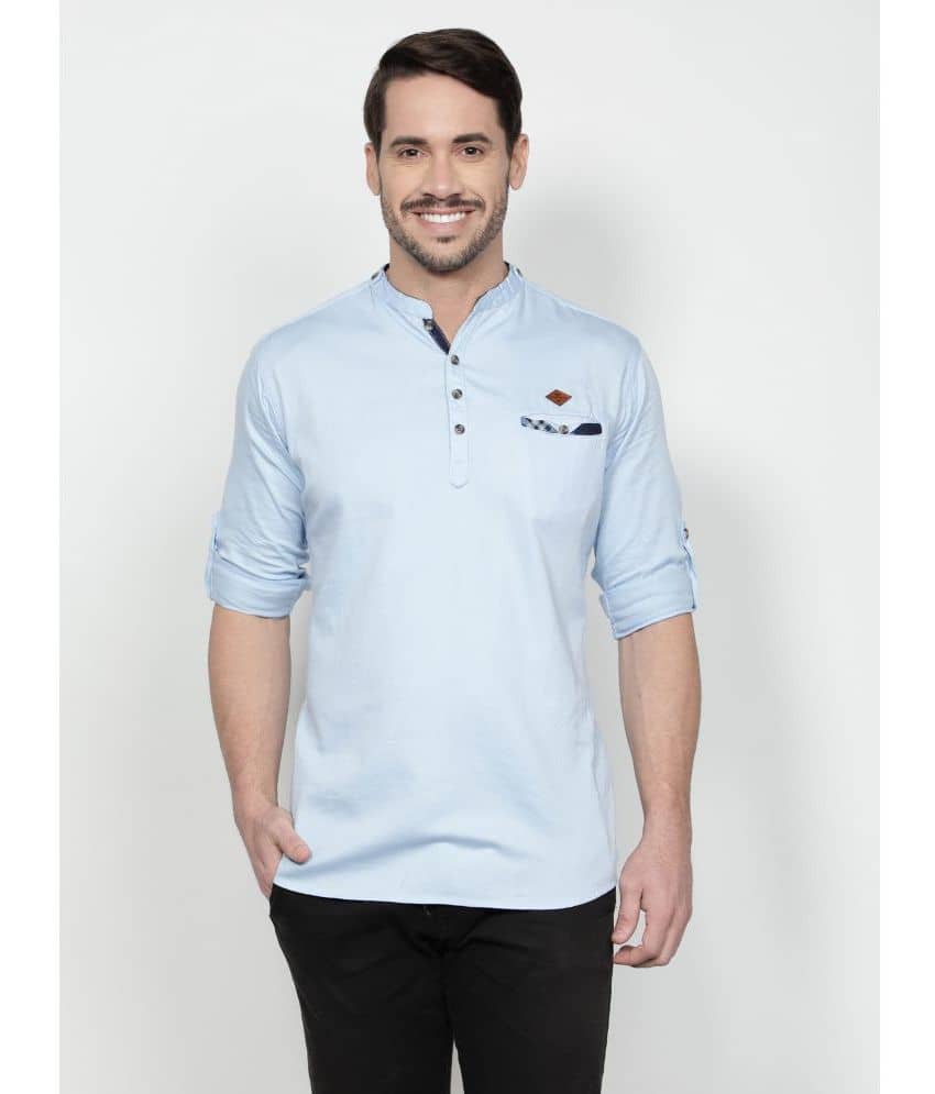 Kuons Avenue - Blue Cotton Men's Regular Kurta ( Pack of 1 ) - Kurtas & Kurta Sets | Buy online on ZillyBuy
