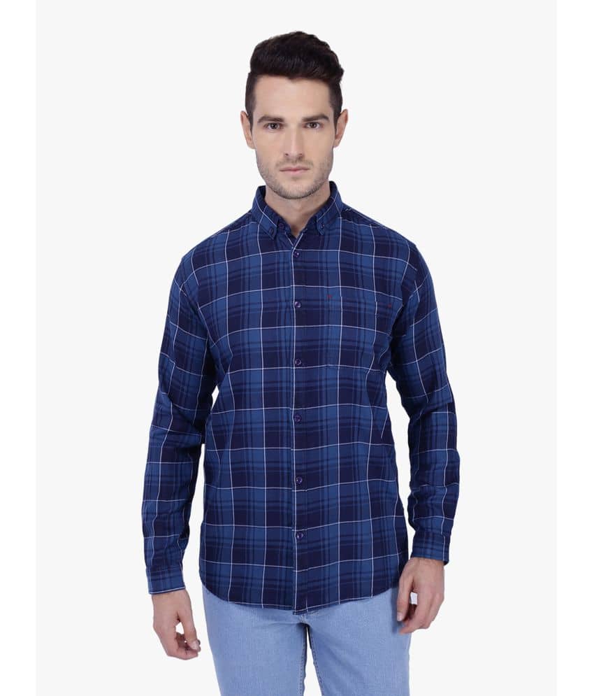 Kuons Avenue - Blue Linen Slim Fit Men's Casual Shirt ( Pack of 1 )
