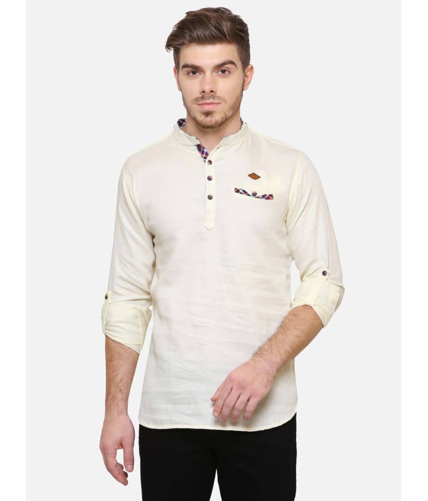 Kuons Avenue - Cream Cotton Men's Regular Kurta ( Pack of 1 ) - Kurtas & Kurta Sets | Buy online on ZillyBuy