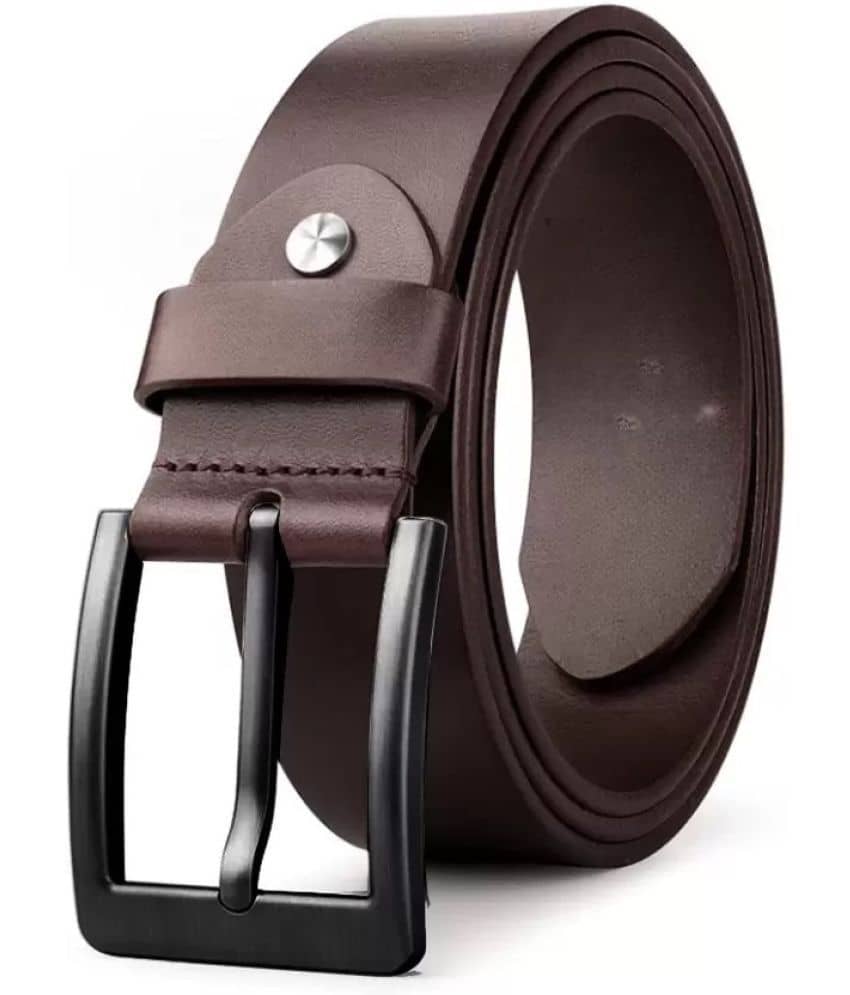 Loopa - Brown 100% Leather Men's Formal Belt ( Pack of 1 )