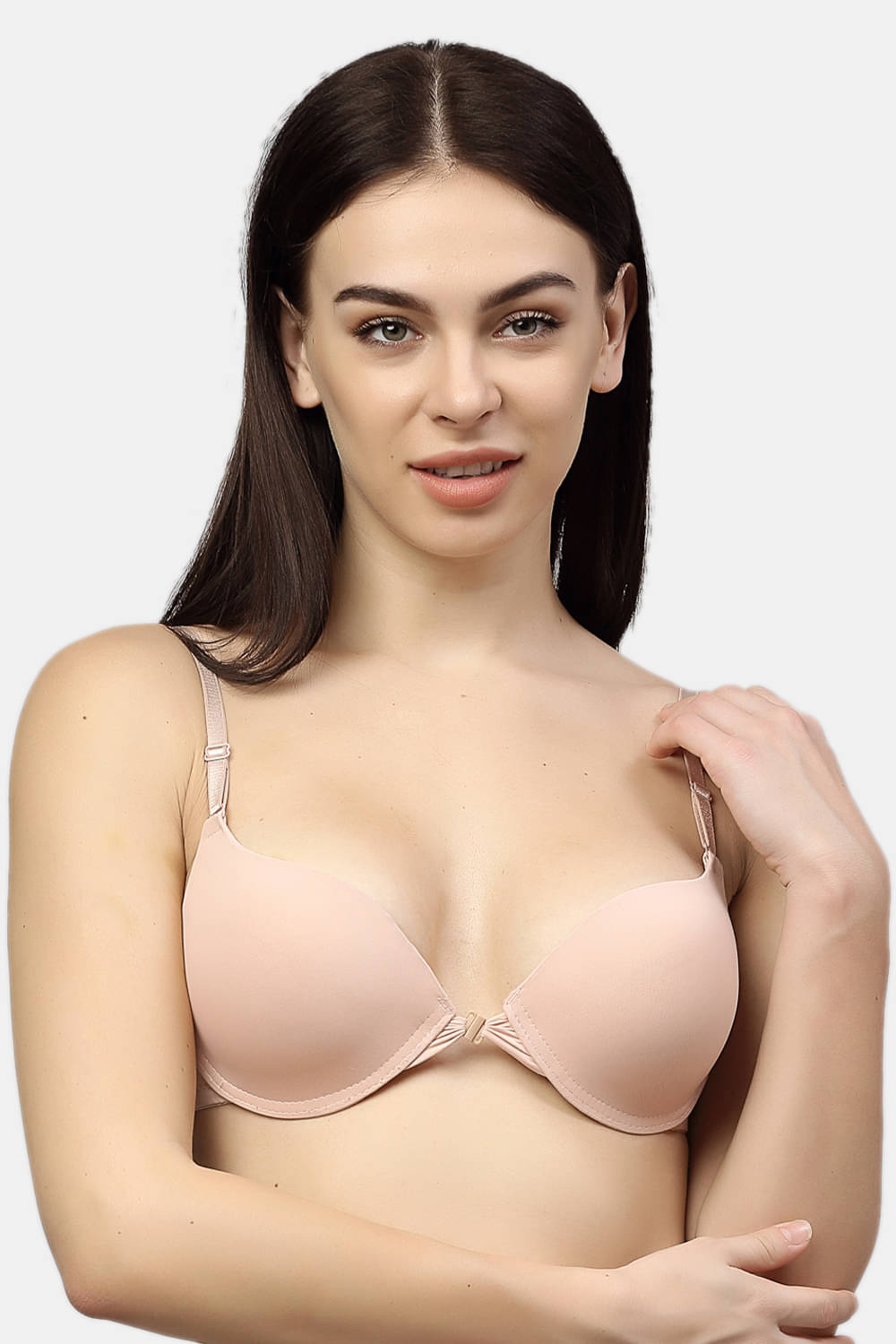 PrettyCat Polyester Lightly Padded Women's Push Up Bra ( Beige ) PrettyCat Polyester Lightly Padded Women's Push Up Bra ( Beige )