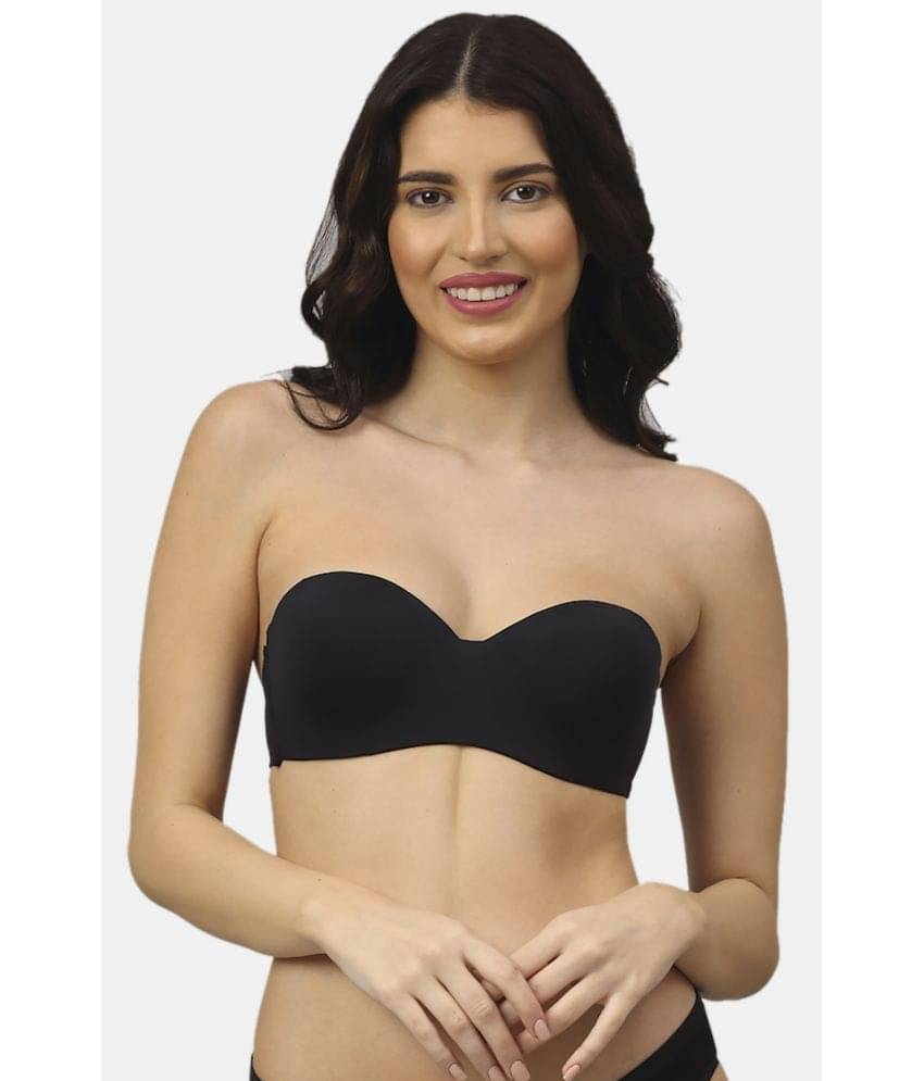 PrettyCat Polyester Lightly Padded Women's Balconette Bra ( Black ) PrettyCat Polyester Lightly Padded Women's Balconette Bra ( Black )
