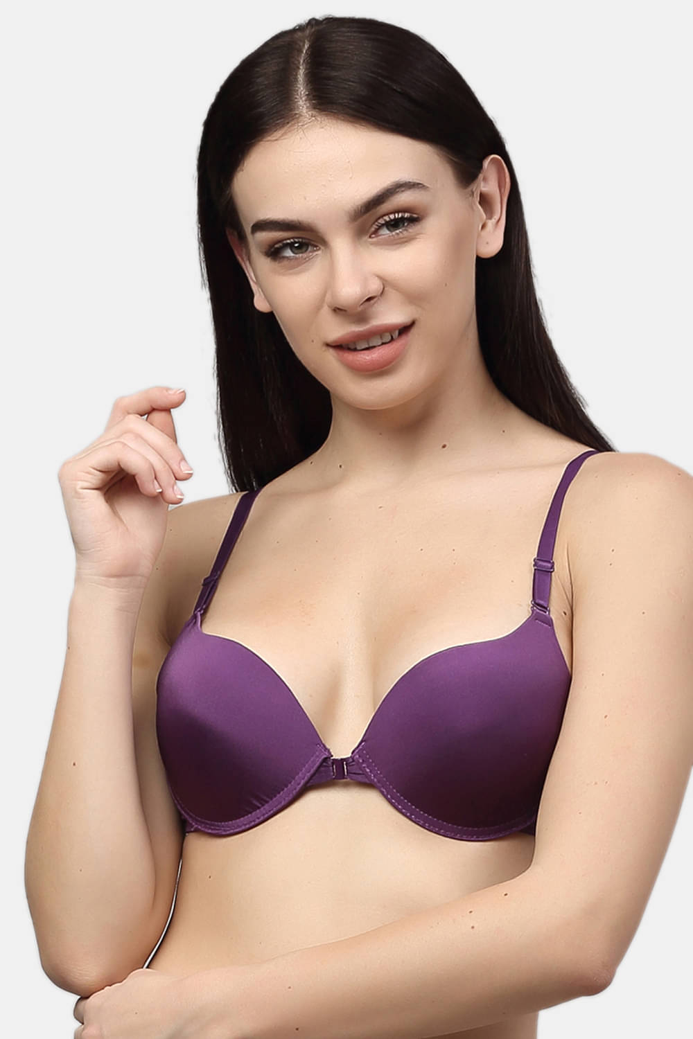 PrettyCat Polyester Lightly Padded Women's Push Up Bra ( Purple ) PrettyCat Polyester Lightly Padded Women's Push Up Bra ( Purple )