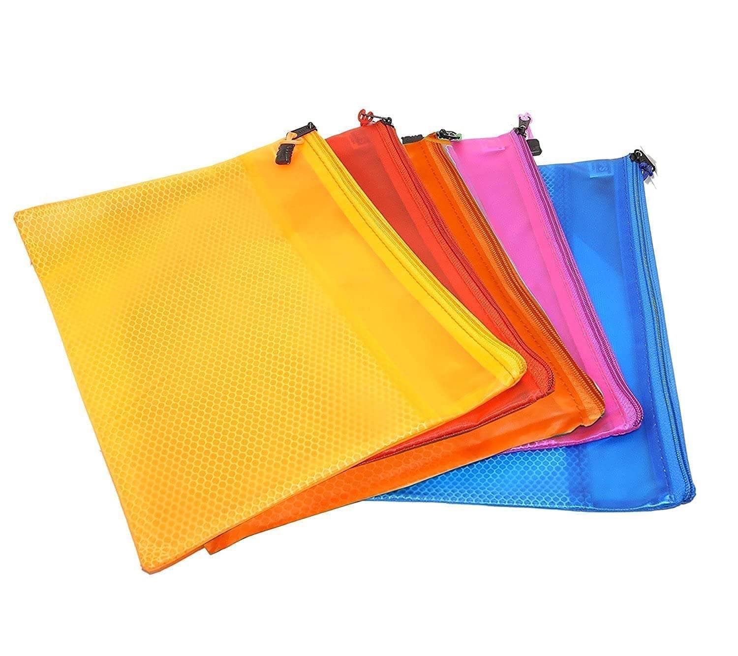     			Rangwell  new - Multicolor Zip Folder ( Pack of 5 )