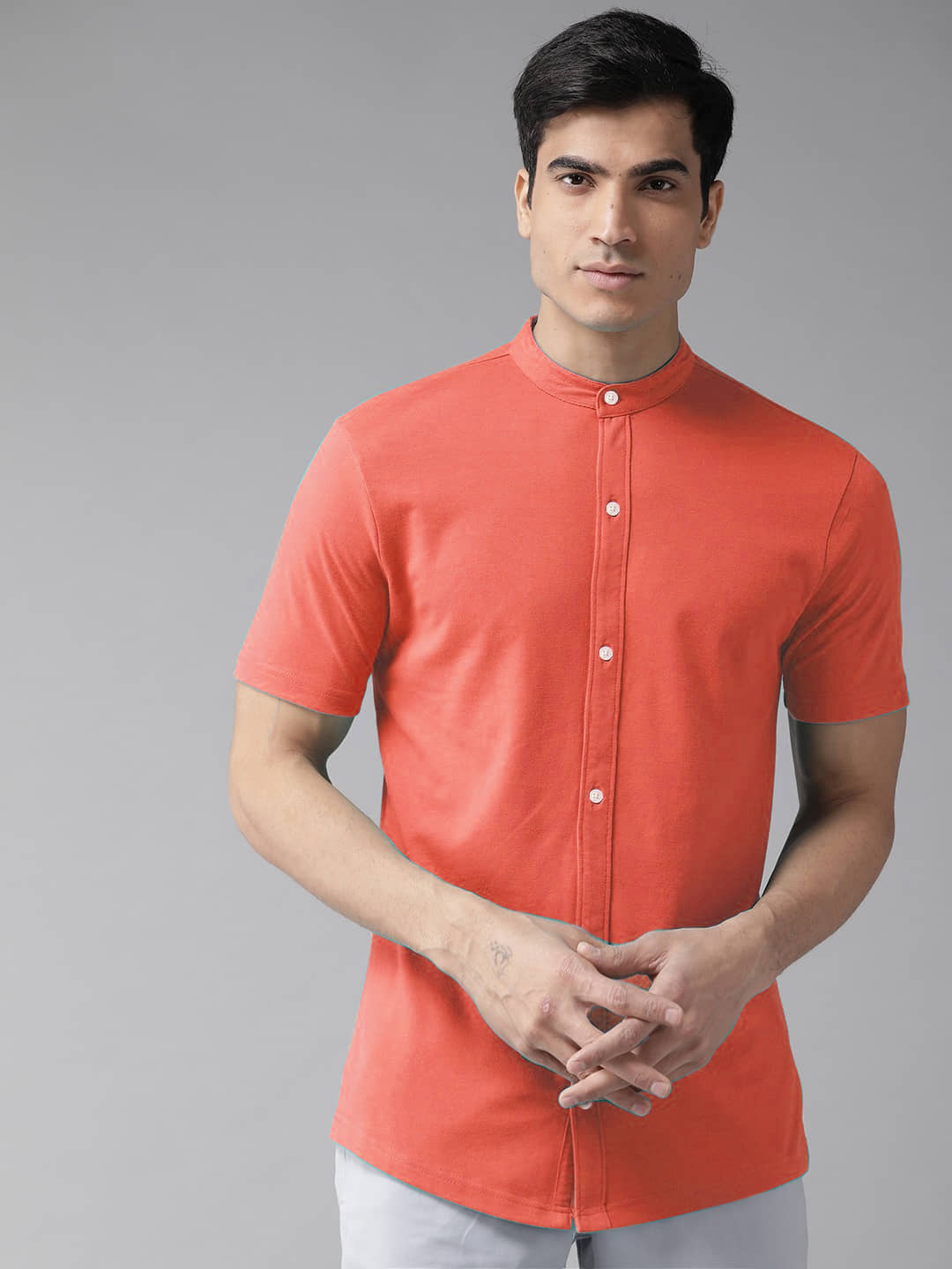 Riss - Light Blue Cotton Blend Regular Fit Men's Casual Shirt ( Pack of 1 )