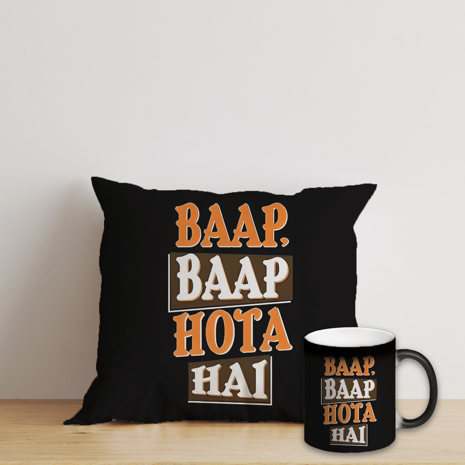 Royals of Sawaigarh - Multicolor Ceramic,Polyester Gifting Combo- Mug With Filled Cusion Cover for Fatherss Day