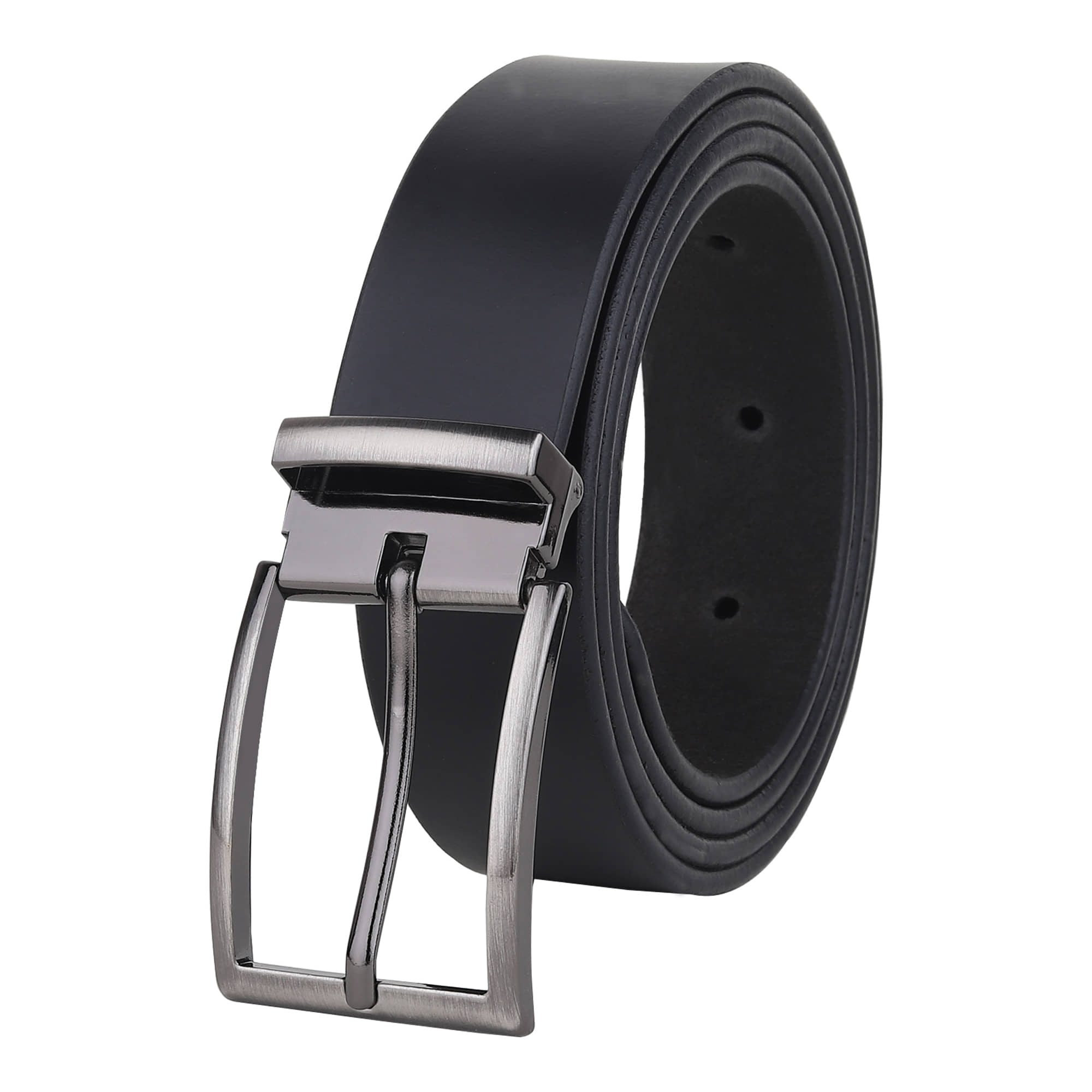 SUNSHOPPING - Black 100% Leather Men's Formal Belt ( Pack of 1 )