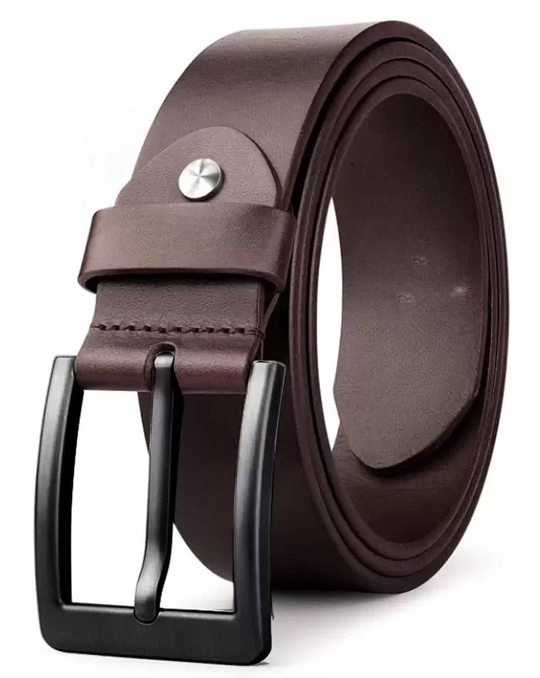 SUNSHOPPING - Brown 100% Leather Men's Formal Belt ( Pack of 1 )