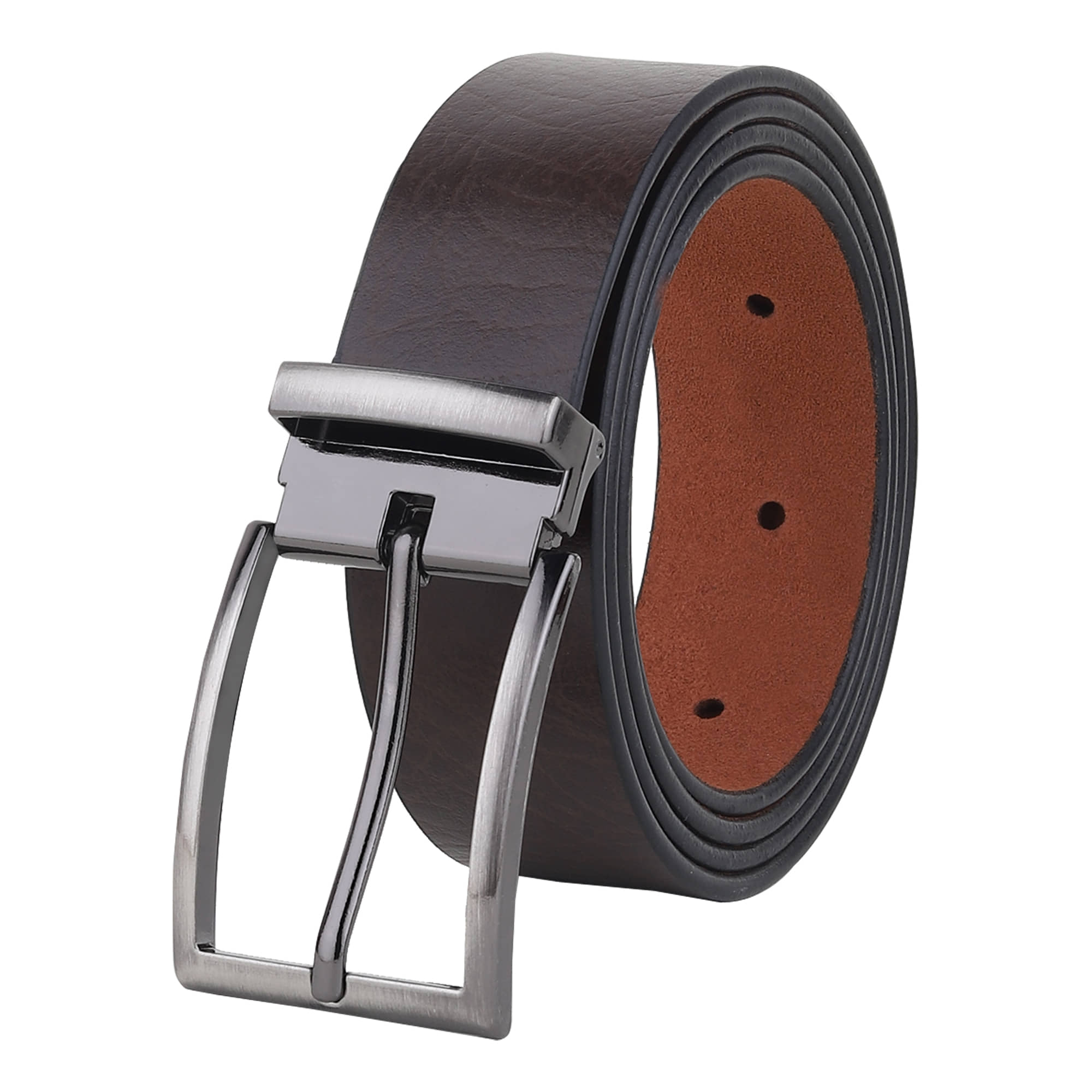 SUNSHOPPING - Brown 100% Leather Men's Formal Belt ( Pack of 1 )